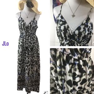 Jennifer Lopez cami hi/low maxi dress M NWT
